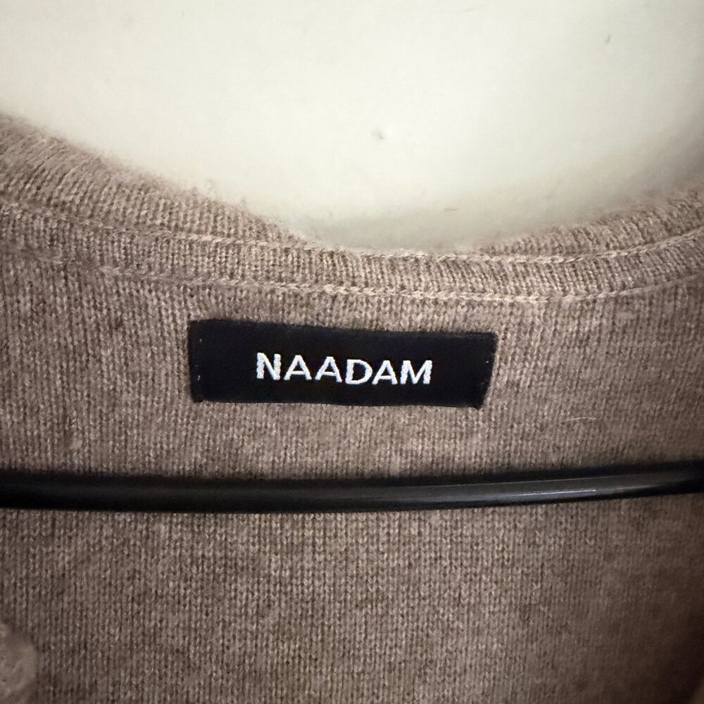 Naadam Cashmino Tunic Hoodie Cashmere Wool Sweater Sz M - Picture 3 of 9